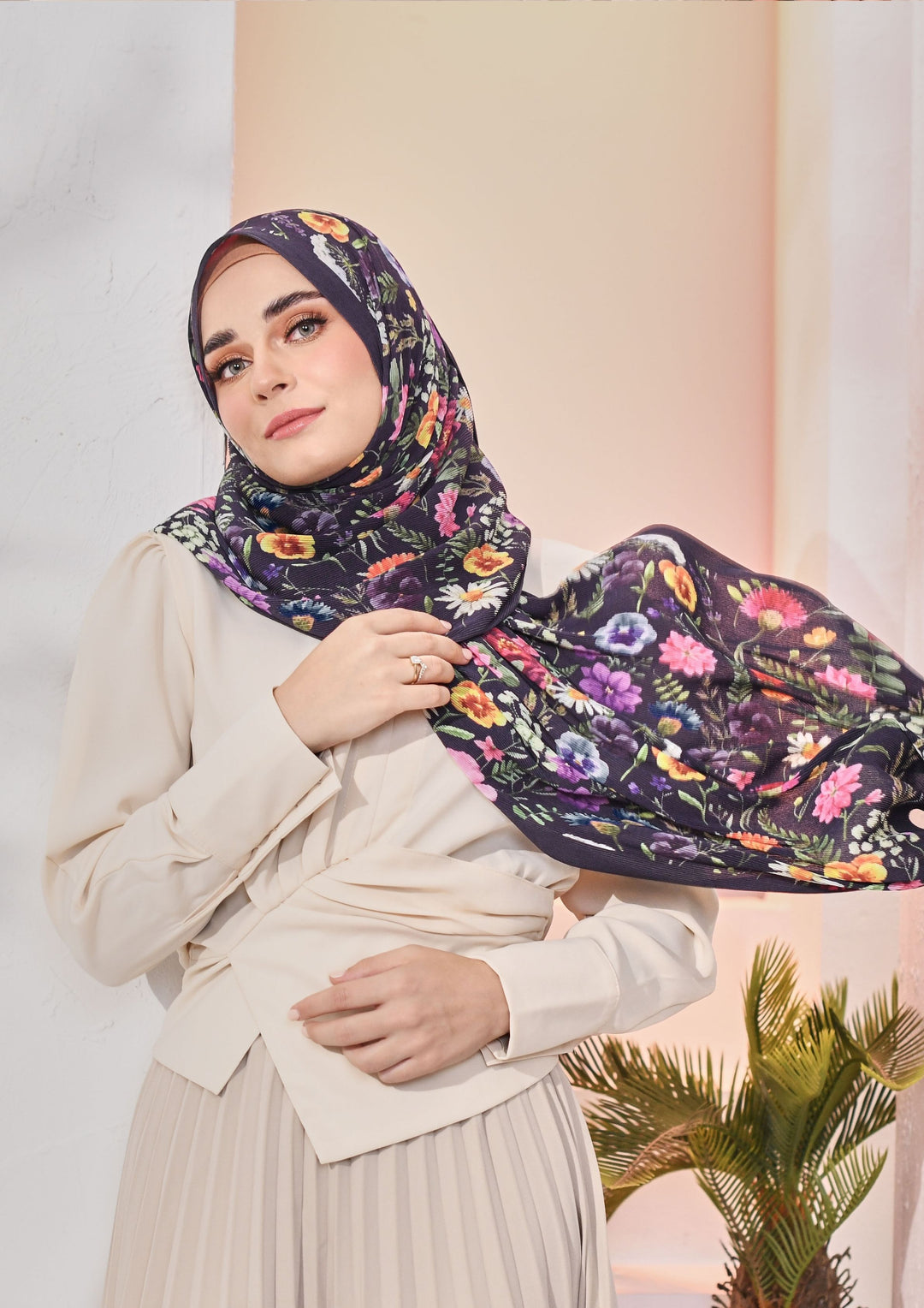(SAMPLE) BLOOMING EID Shawls in ARIELLE (small size)