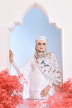 YES ( Full Wide Pleats Shawl ) Garden of Hurrem Bloom in ( BELKIS )
