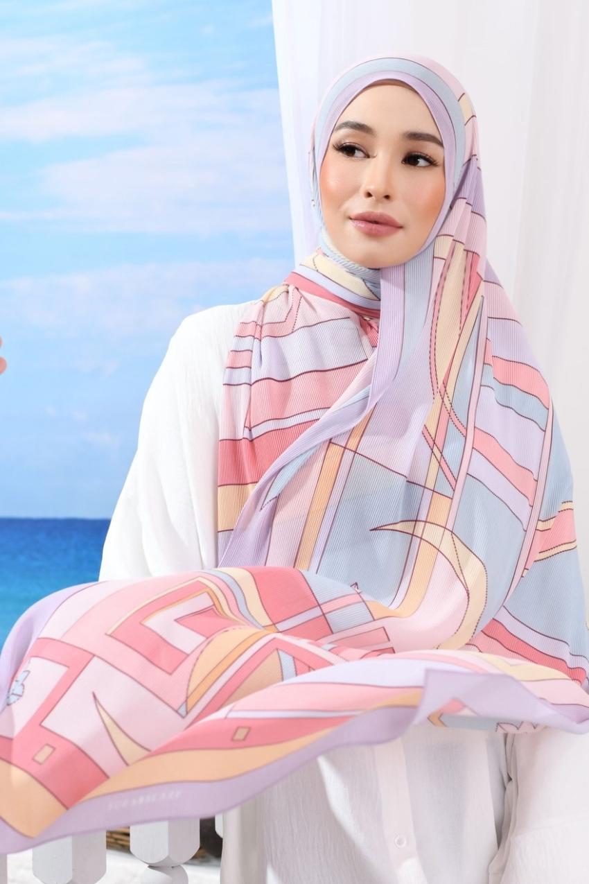 (SAMPLE) LIMITED EDITION ( Full Pleats ) RONA Wide Pleated Shawl( Kak Su )