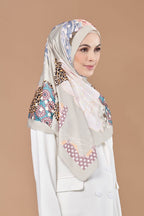 YES ( Shawl ) Andalusia Flower Mixed Satin Silk ( LABYRINTH)