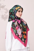 YES ( Square Scarf ) Sweetheart in Cotton Bawal (Be Mine)