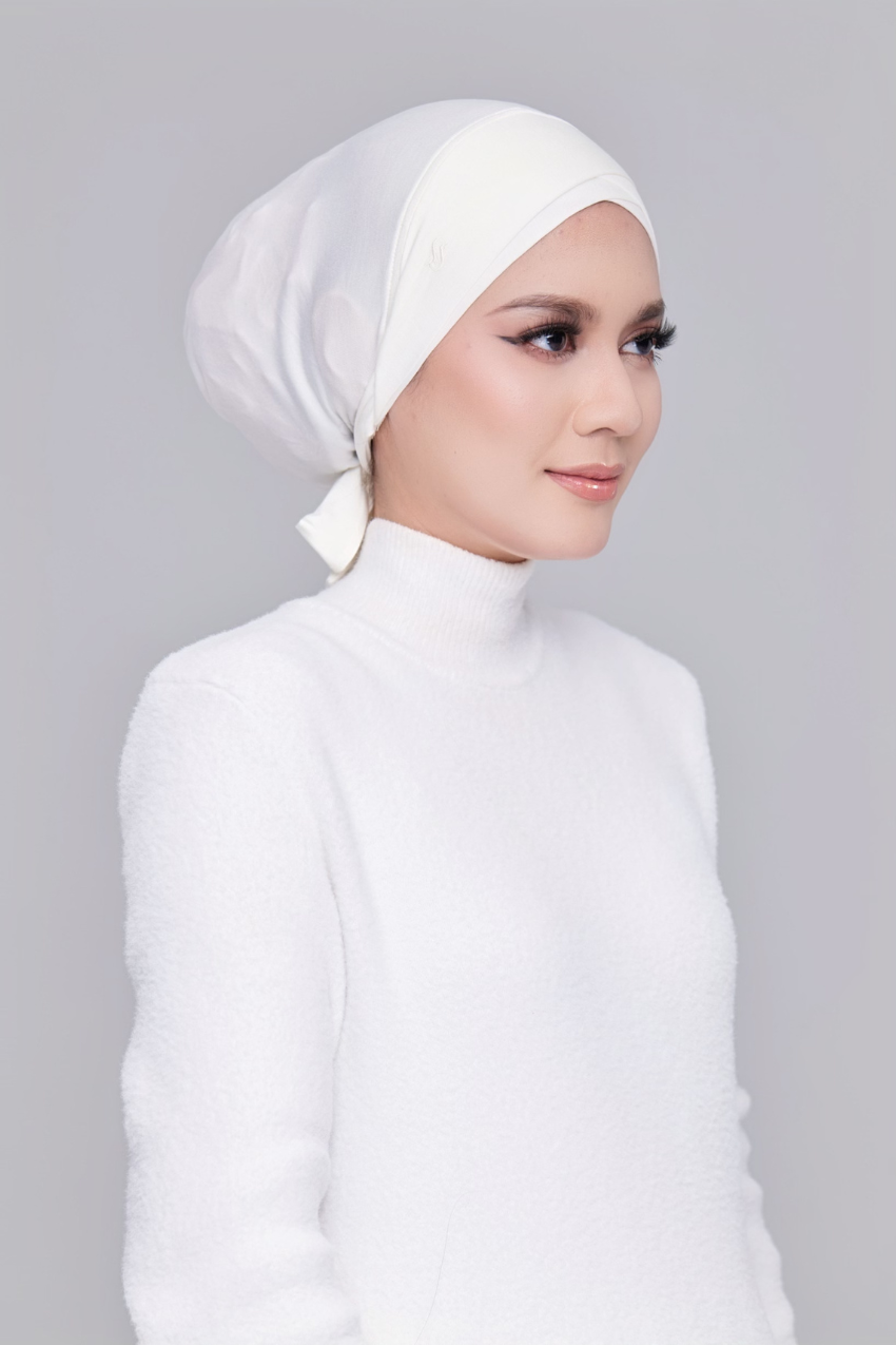 ( Signature Criss Cross) BambooViscose Ultimate Comfort Underscarf Inner In (Bridal White)