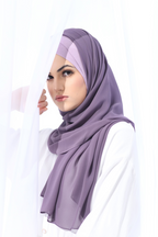 YES DEFECT - Madison Classic Lux Chiffon Semi Instant In Twilight ( Grape )