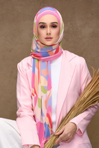 (SAMPLE) ( Full Wide Pleats Shawl ) Bloom Valley ( Fun Garden )