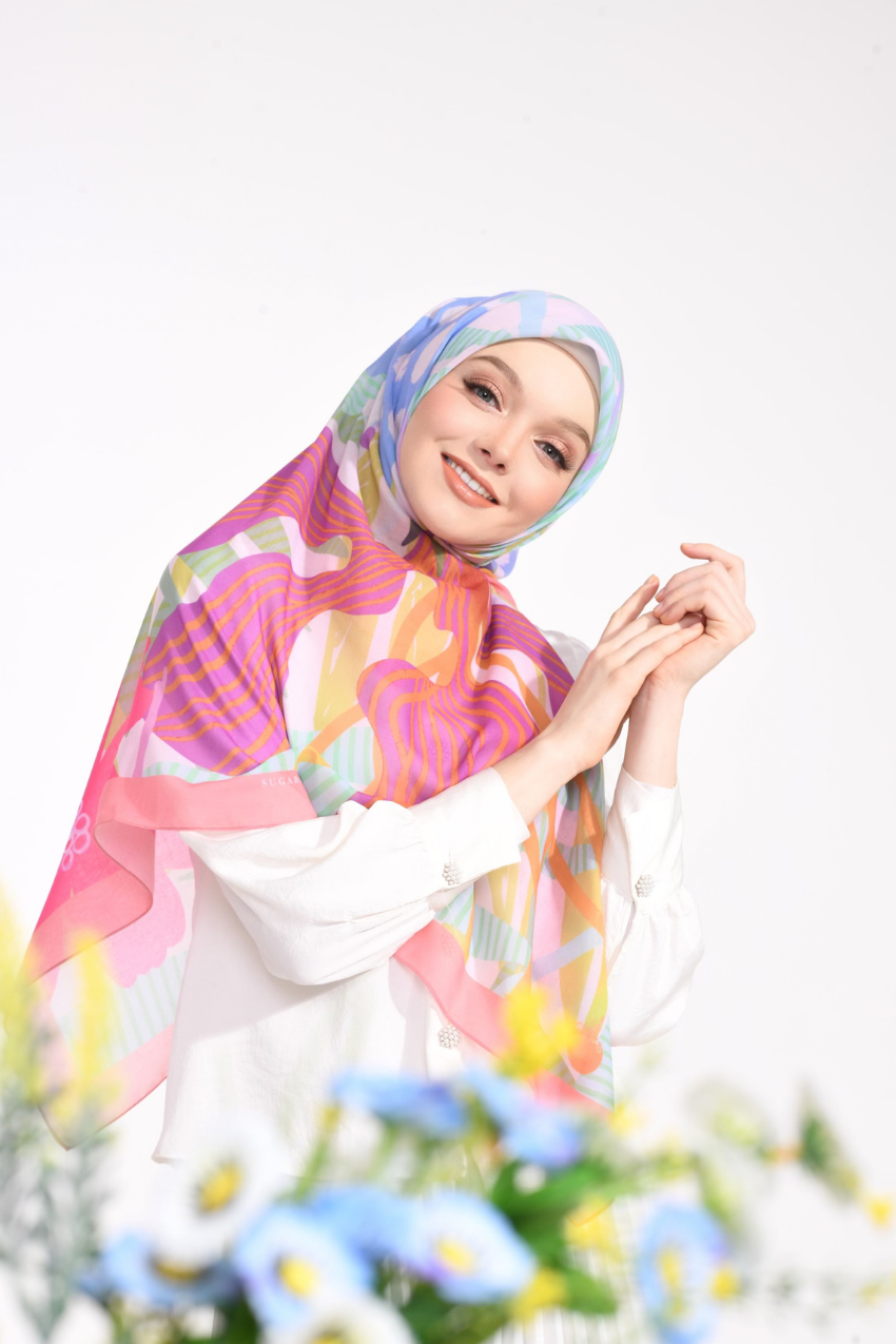 YES DEFECT - ( Square ) Bloom Flair In Premium Voile Cotton ( KAWAII )