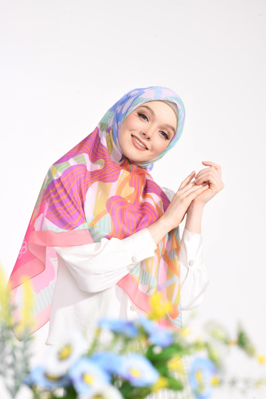 YES ( Square ) Bloom Flair In Premium Voile Cotton ( KAWAII )