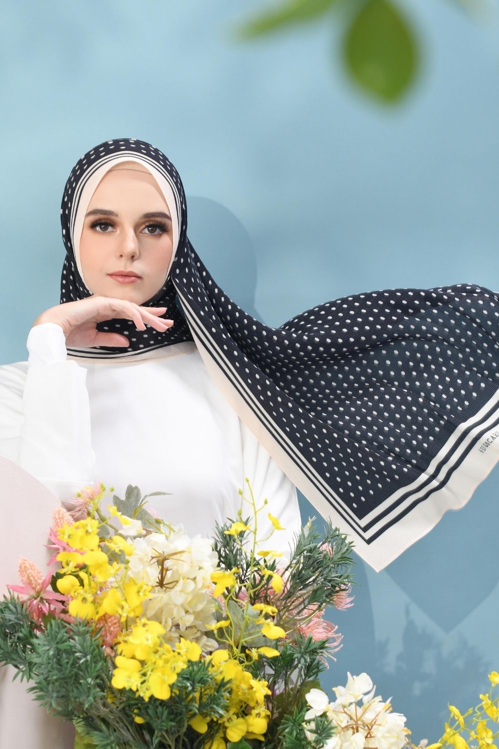 (SAMPLE) Classy Pleated Scarf in Andy Sachs