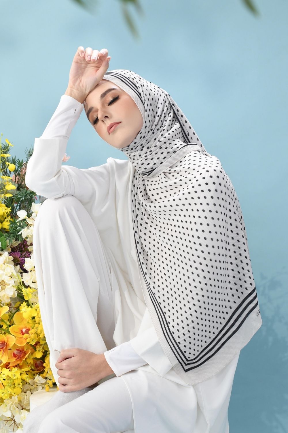 (SAMPLE) Classy Pleated Scarf in Rachel