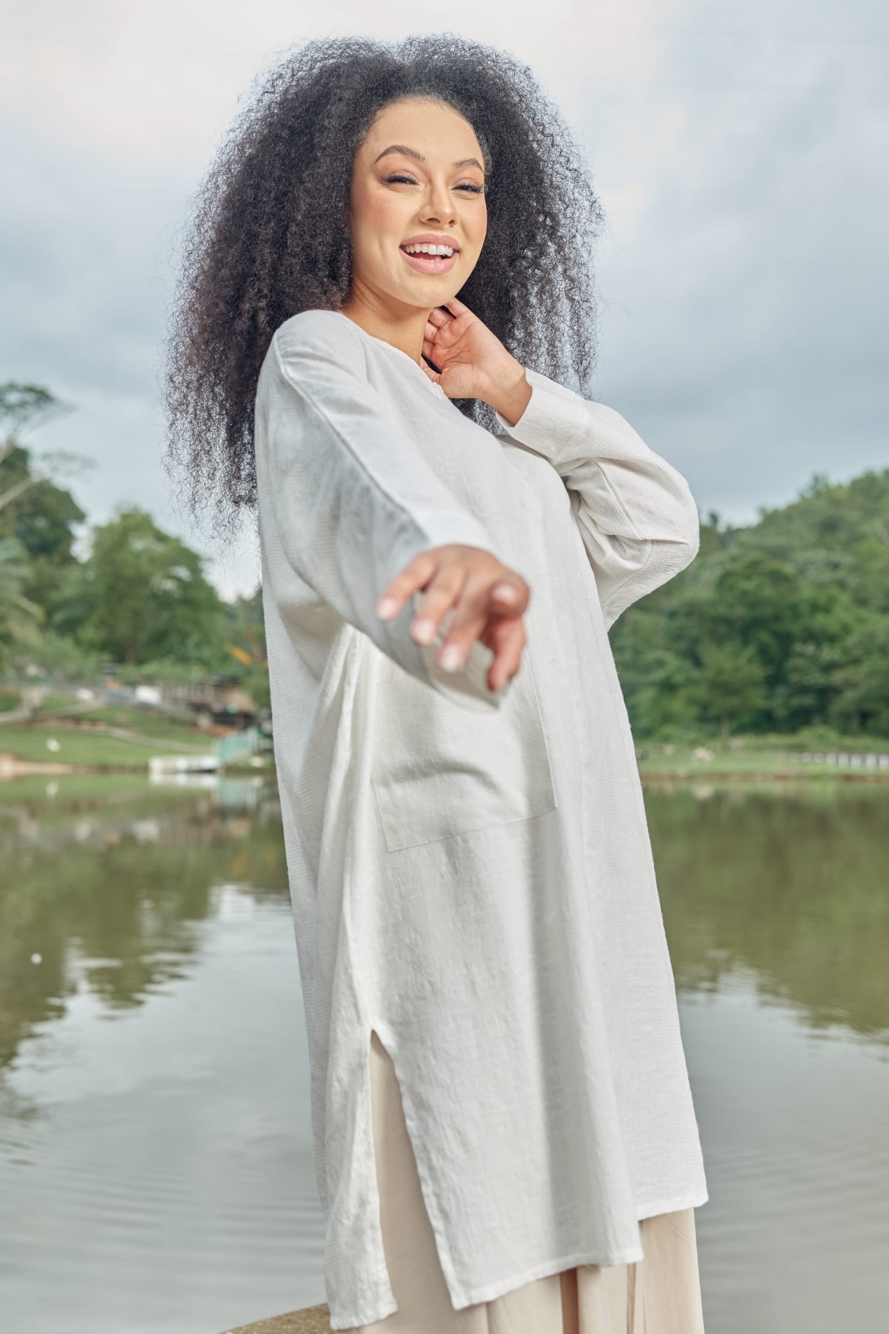 Kira Oversized Cotton Long Top