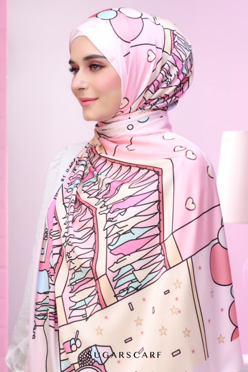 YES DEFECT - Close To Heart Mixed Satin Silk LONG SHAWL Edition