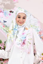 YES ( Square ) Soulful Bloom Mixed Silk Satin Scarf ( Laila )