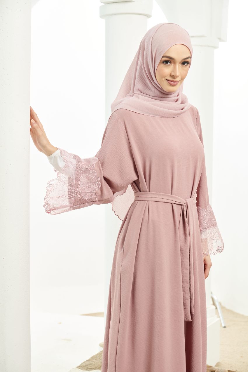 Layla Abaya [ Dusty Pink ]