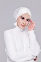 ( Signature Criss Cross) BambooViscose Ultimate Comfort Underscarf Inner In (Bridal White)