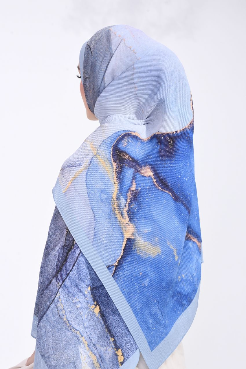 ( Full Wide Pleated Shawl ) Dolce ( Blueberry Pancakes )