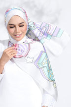 YES DEFECT -( Long Shawl) LE RIANG RiangRaya Shawl Mixed Satin Silk ( MAKMUR )