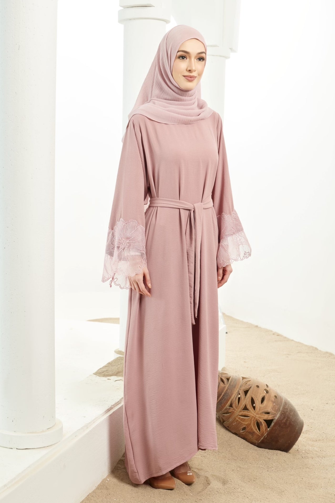 Layla Abaya [ Dusty Pink ]