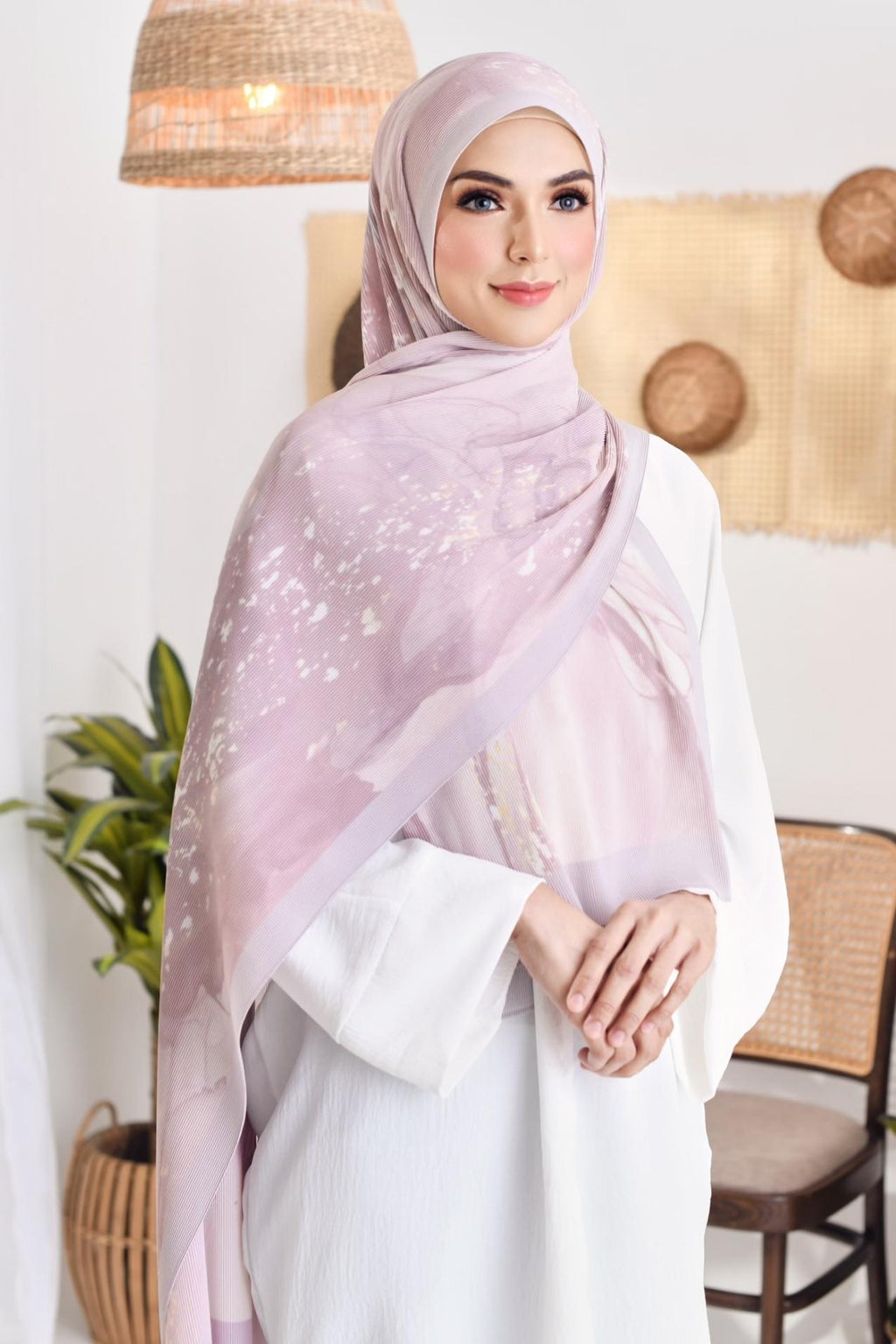(SAMPLE) ( Full Wide Pleated Shawl ) Dolce ( Ice Pop )