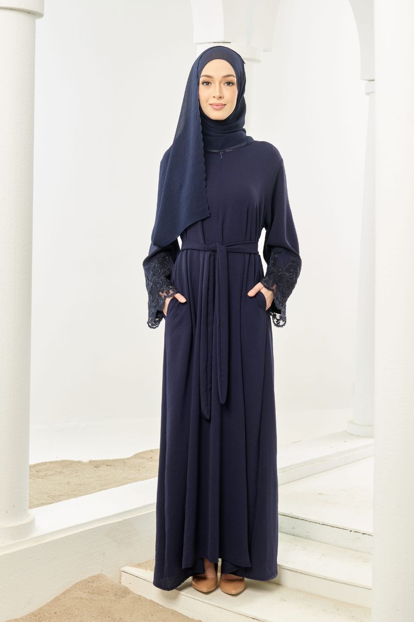 Layla Abaya [ Dark Blue ]