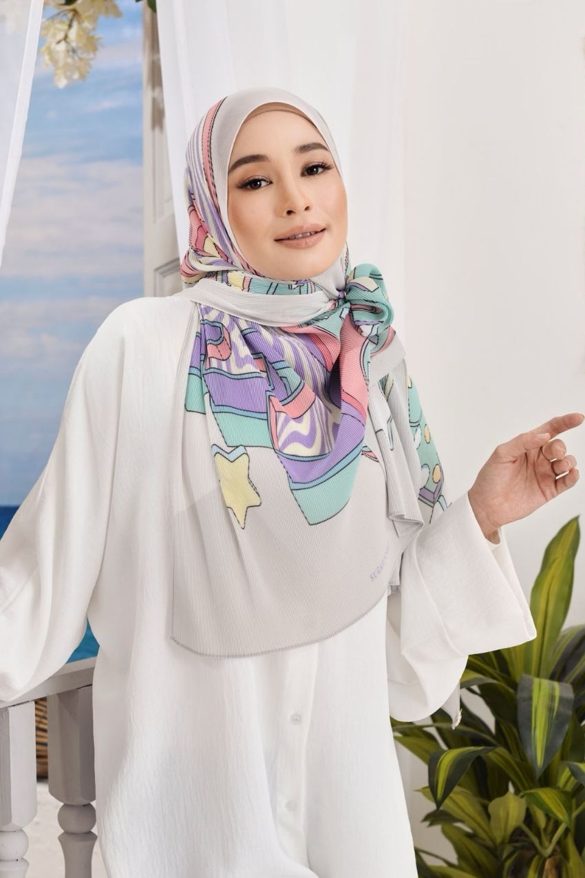 (SAMPLE) ( Full Pleats ) RIANG RiangRaya Shawl ( MAKMUR )