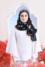 (SAMPLE) ( Full Wide Pleats Shawl ) Garden of Hurrem Bloom in ( ELMARA )