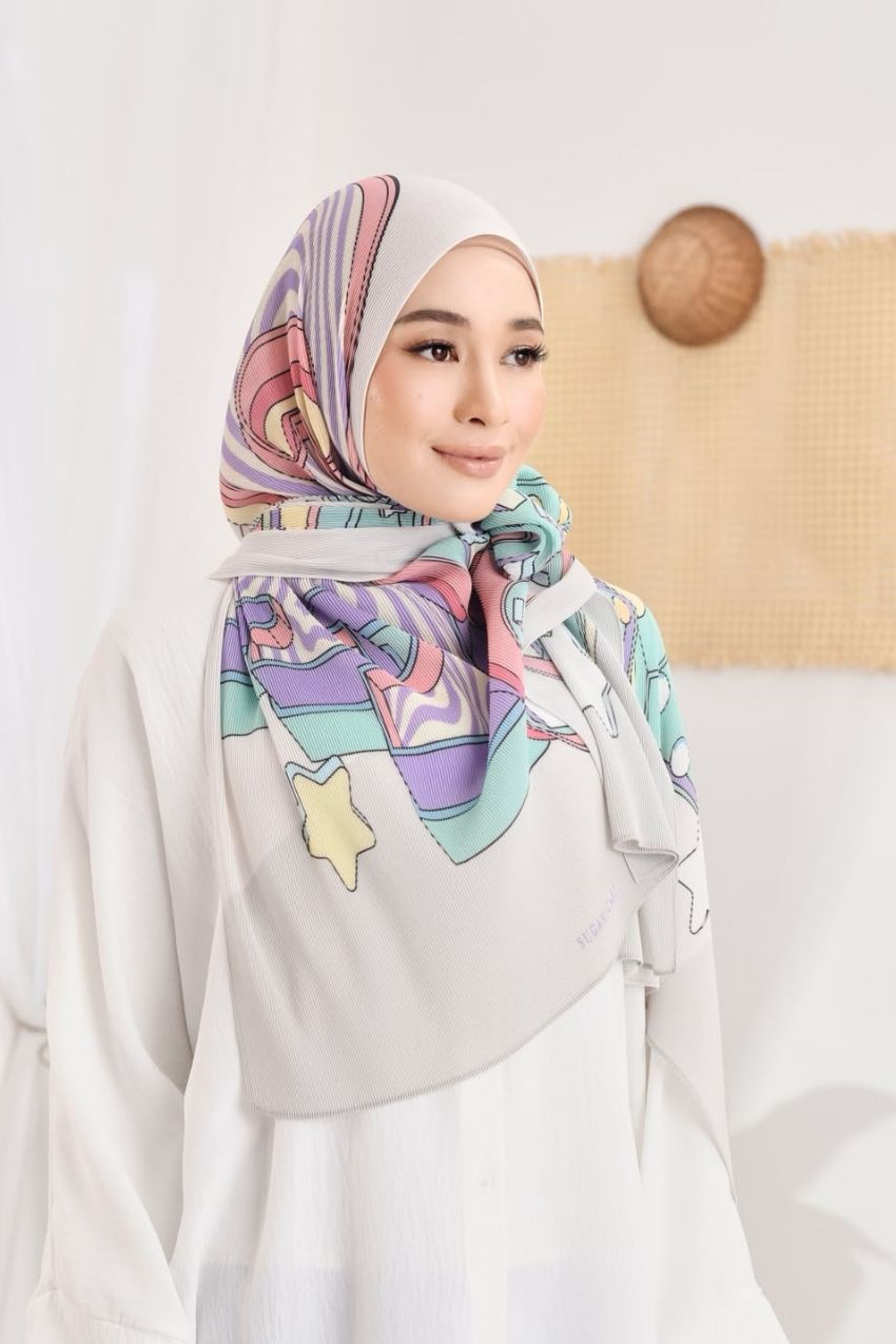 (SAMPLE) ( Full Pleats ) RIANG RiangRaya Shawl ( MAKMUR )