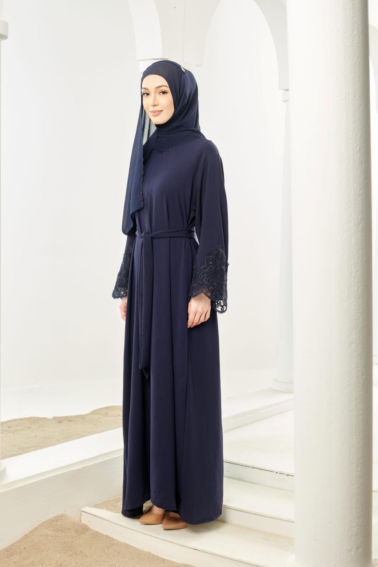 Layla Abaya [ Dark Blue ]