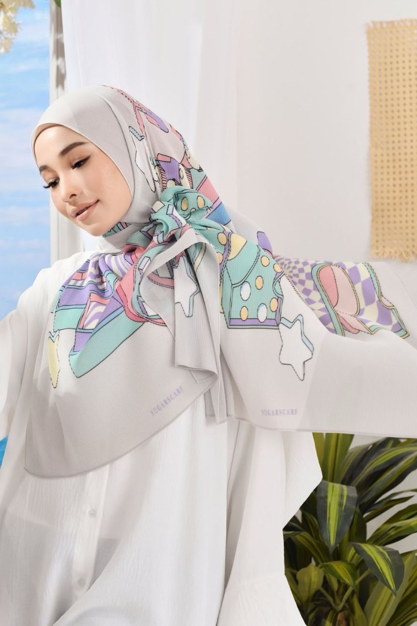 (SAMPLE) ( Full Pleats ) RIANG RiangRaya Shawl ( MAKMUR )