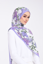 (SAMPLE) ( Full Wide Pleats Shawl ) Bloom Valley ( Peaceful Purple )