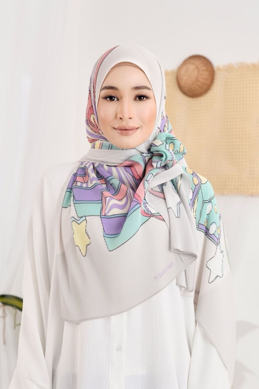 (SAMPLE) ( Full Pleats ) RIANG RiangRaya Shawl ( MAKMUR )