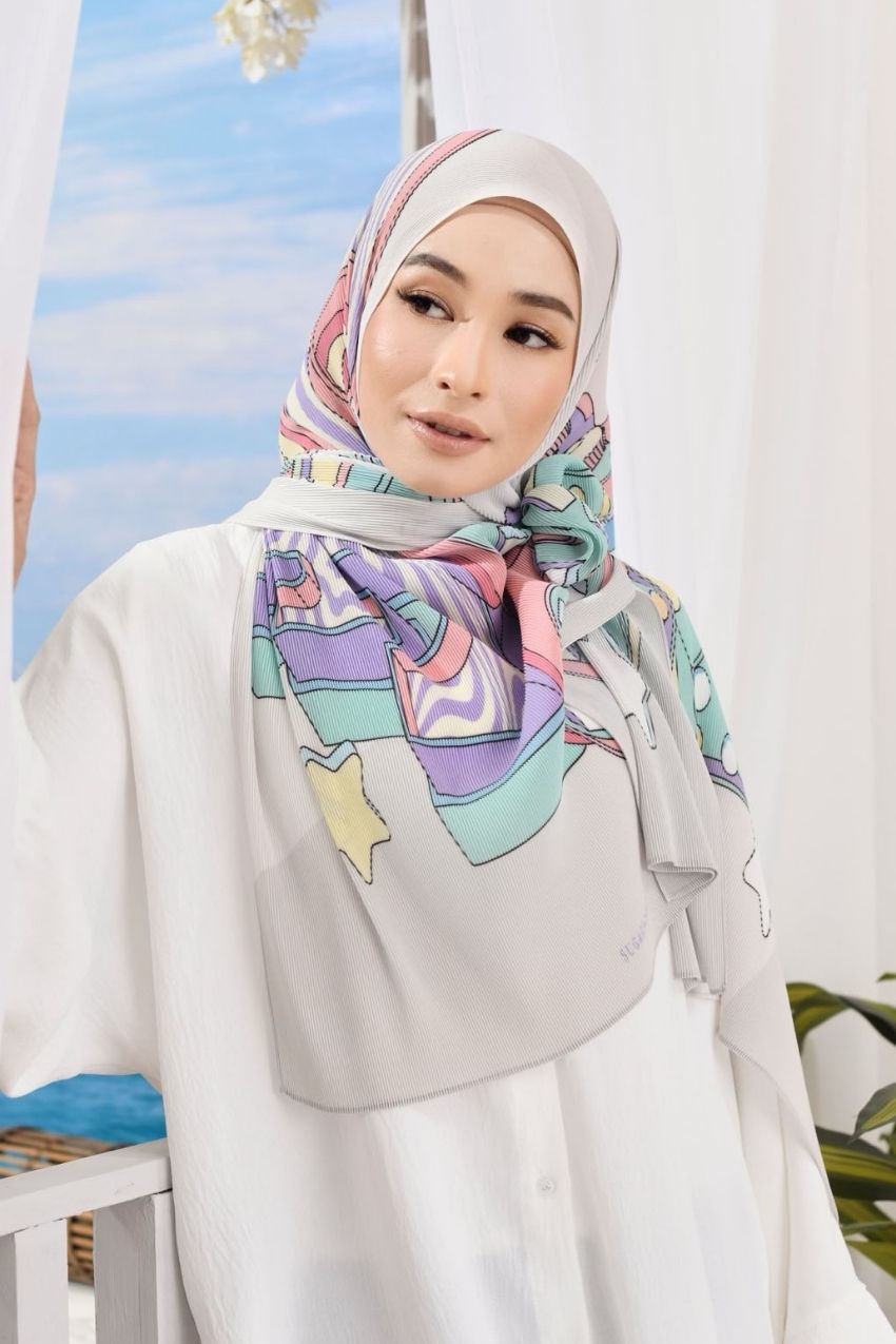 (SAMPLE) ( Full Pleats ) RIANG RiangRaya Shawl ( MAKMUR )