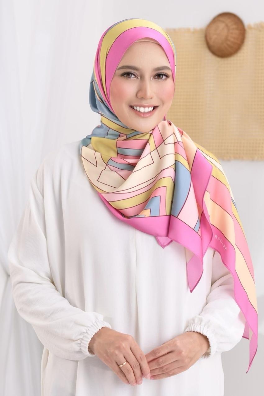 YES LIMITED EDITION - ( Long Scarf ) RONA Shawl Mixed Satin Silk  ( Kak Teh )
