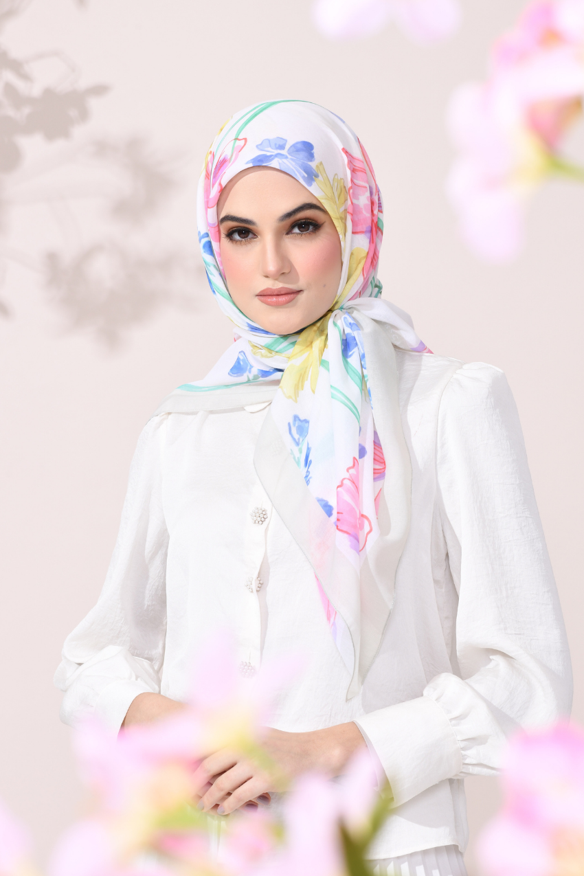 YES ( Square Scarf ) Sweetheart in Cotton Bawal (Appreciate )