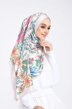 YES ( Shawl ) Wild Blooms Mixed Satin Silk ( Laila )