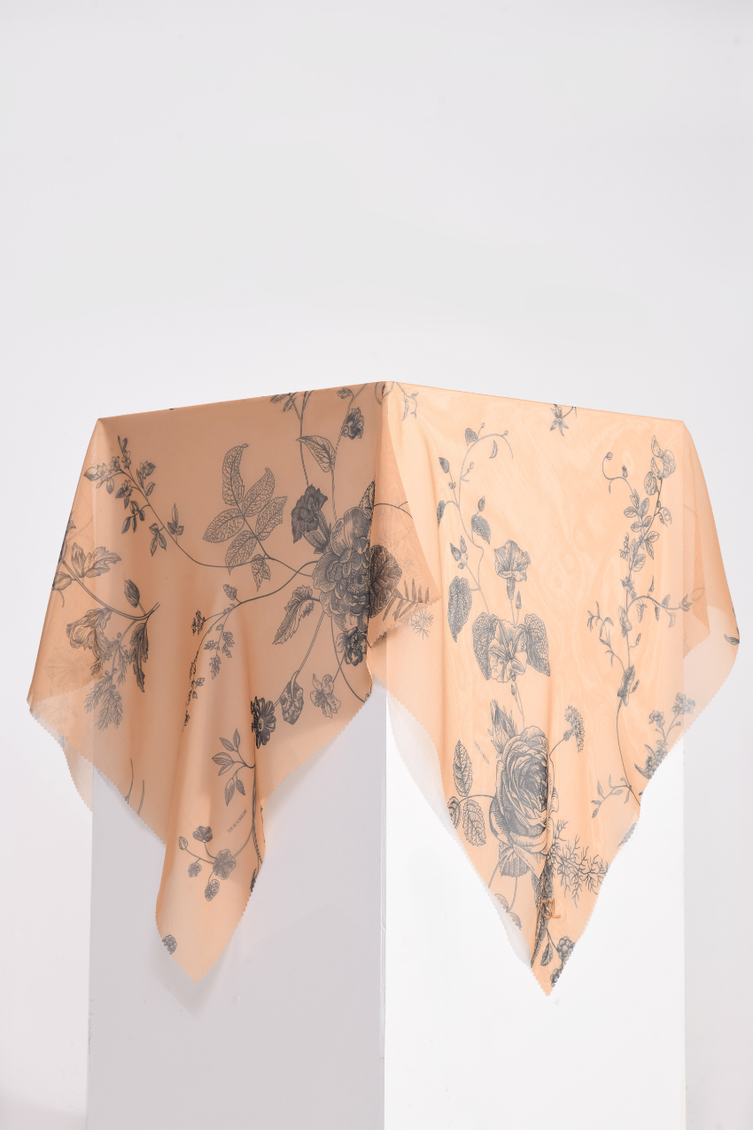YES DEFECT - THESUGAREDIT English Flowers Series Japanese Voile In Square Vol 2 ( Sand )