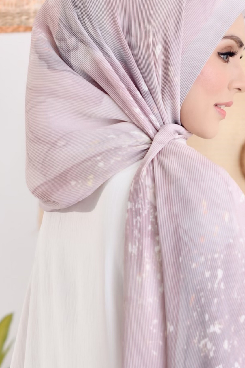 (SAMPLE) ( Full Wide Pleated Shawl ) Dolce ( Ice Pop )