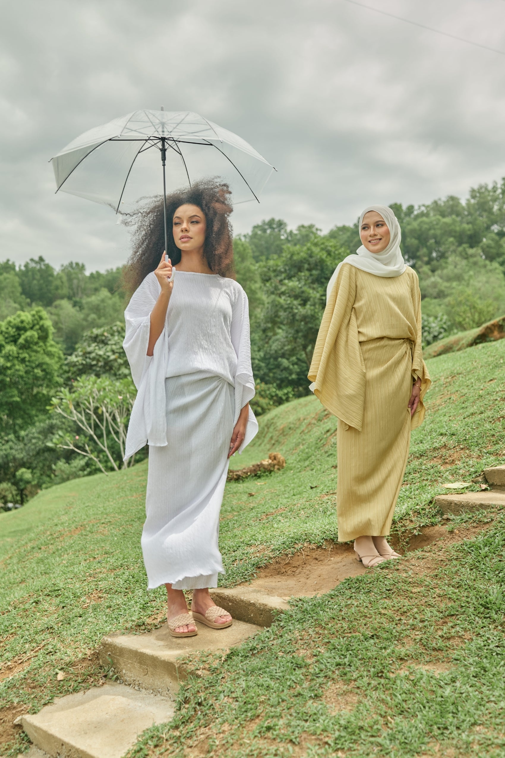 Anya Kaftan Set ( Kaftan Top & Instant Pareo Skirt - Two-Piece Set )