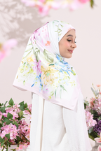 YES ( Square ) Soulful Bloom Mixed Silk Satin Scarf ( Laila )