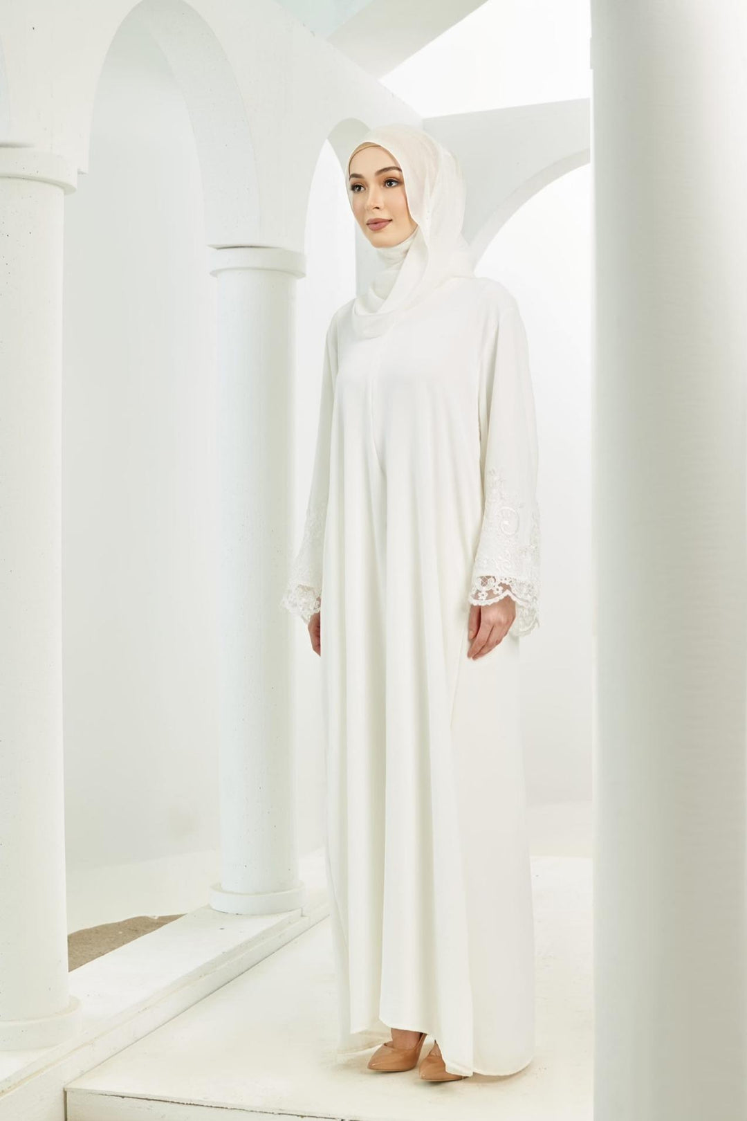 Layla Abaya [ Off White ]