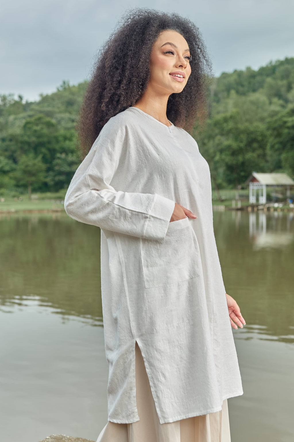 Kira Oversized Cotton Long Top