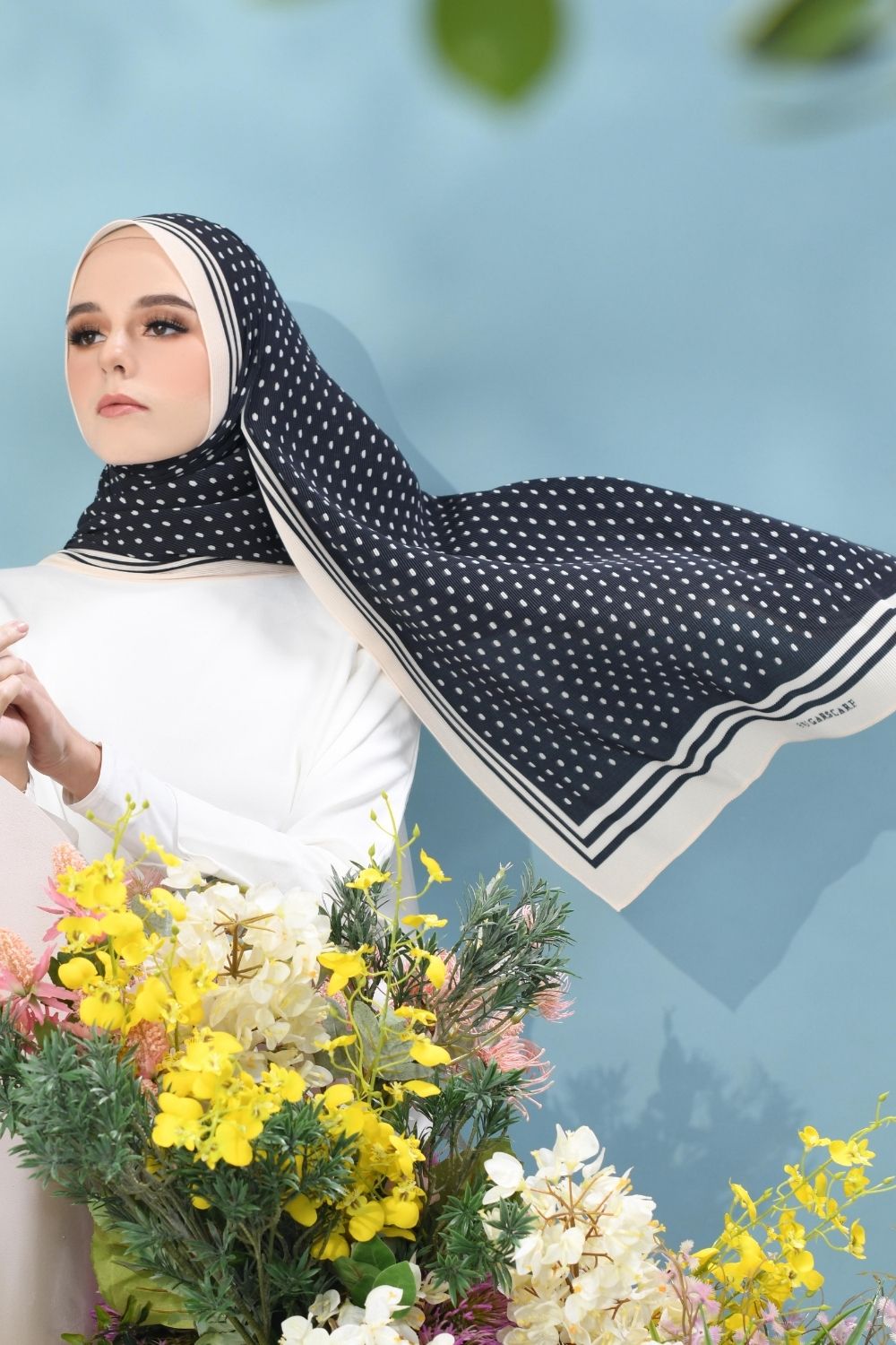 (SAMPLE) Classy Pleated Scarf in Andy Sachs