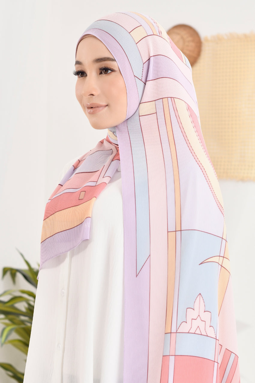 (SAMPLE) LIMITED EDITION ( Full Pleats ) RONA Wide Pleated Shawl( Kak Su )