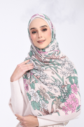 (SAMPLE) ( Full Wide Pleats Shawl ) Wild Blooms ( Diana )