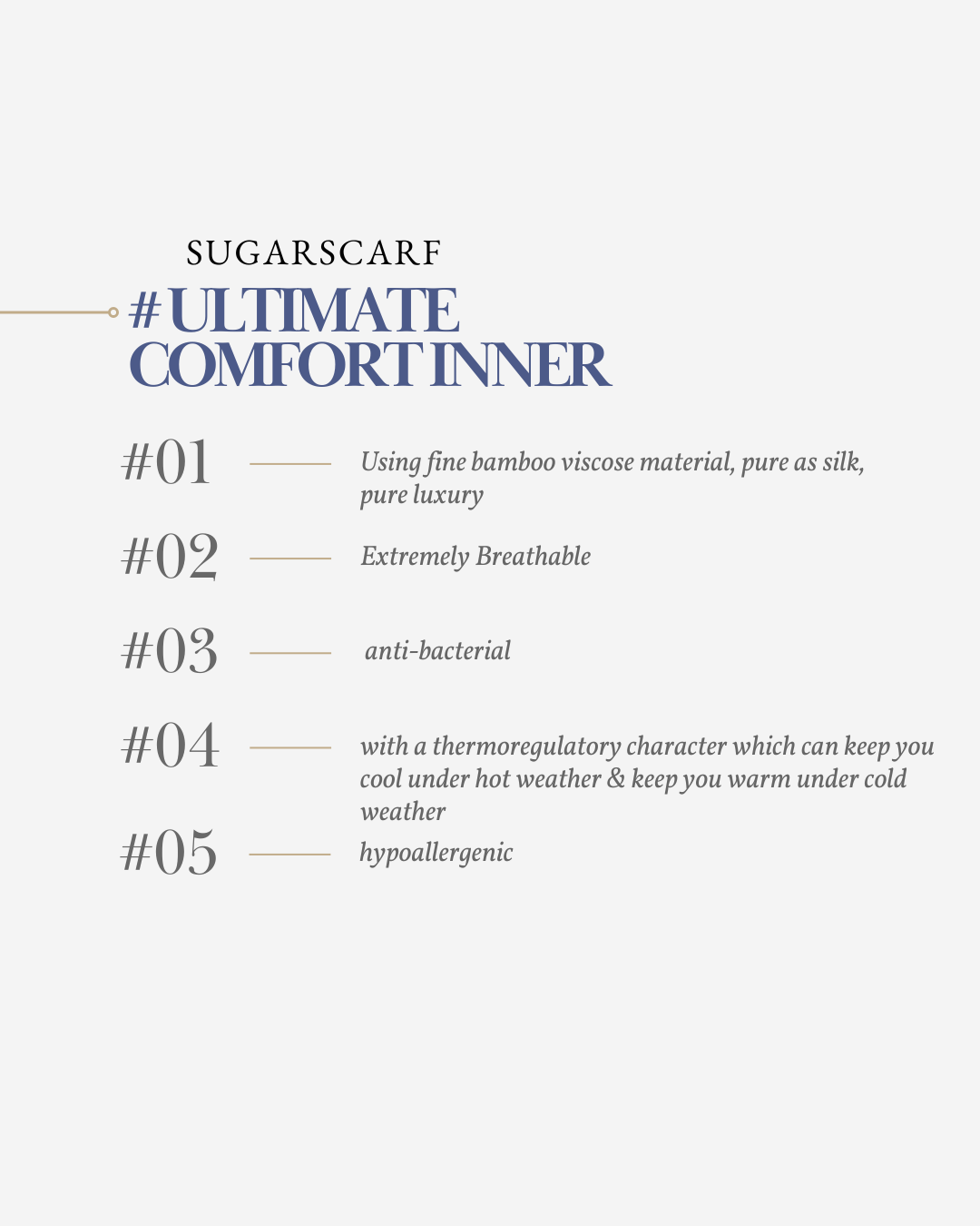 ( Signature Style) BambooViscose Ultimate Comfort Underscarf Inner In (Skin)