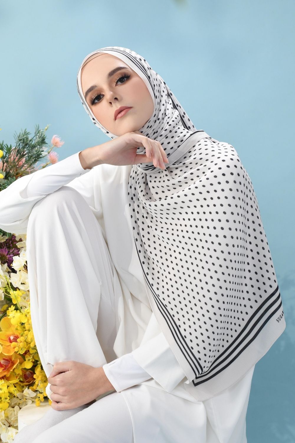 (SAMPLE) Classy Pleated Scarf in Rachel