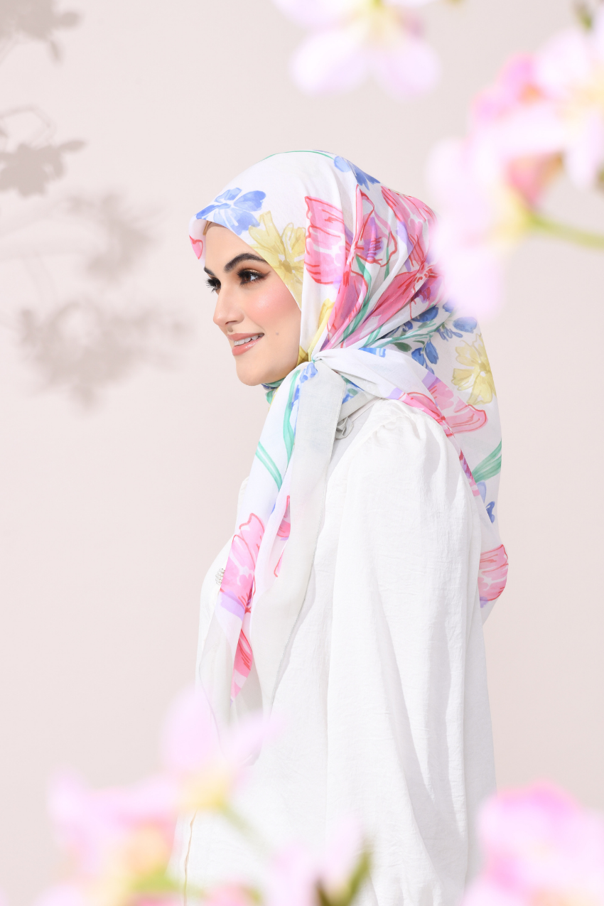 YES ( Square Scarf ) Sweetheart in Cotton Bawal (Appreciate )