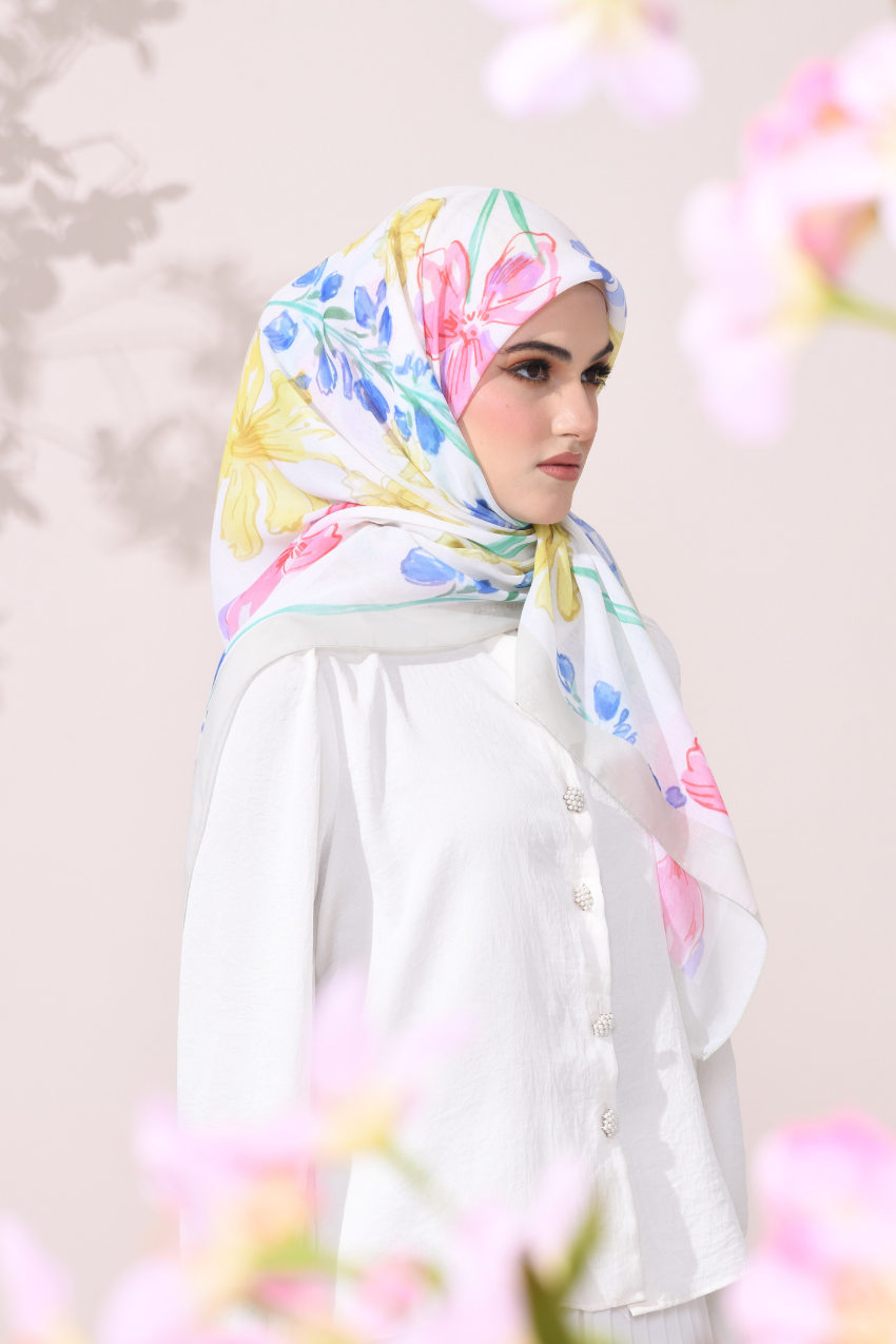 YES ( Square Scarf ) Sweetheart in Cotton Bawal (Appreciate )