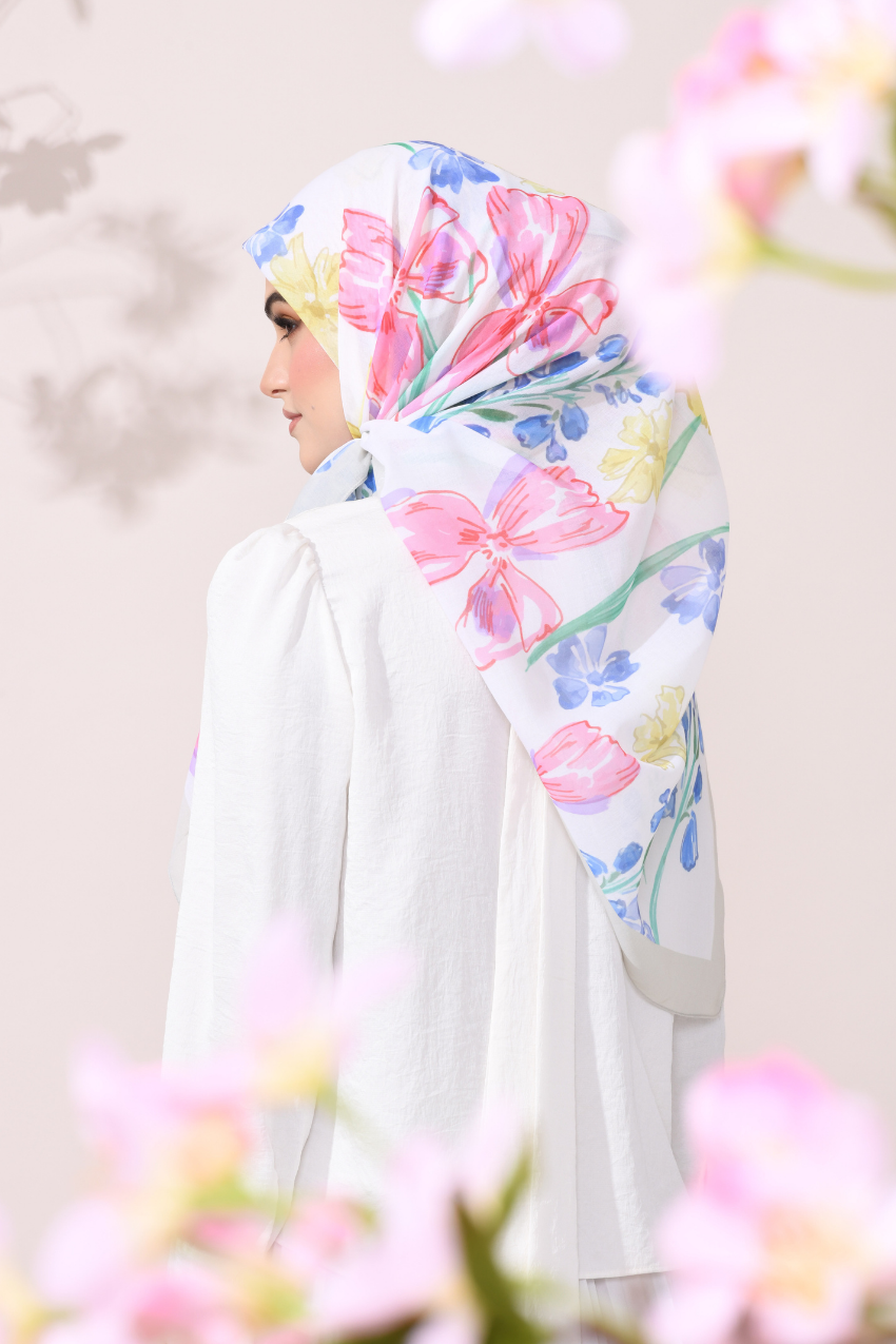 YES ( Square Scarf ) Sweetheart in Cotton Bawal (Appreciate )