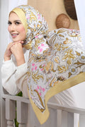 YES DEFECT - ( Long Scarf ) Rindu SatinSilk Shawl Mixed Satin Silk ( Kuntum )