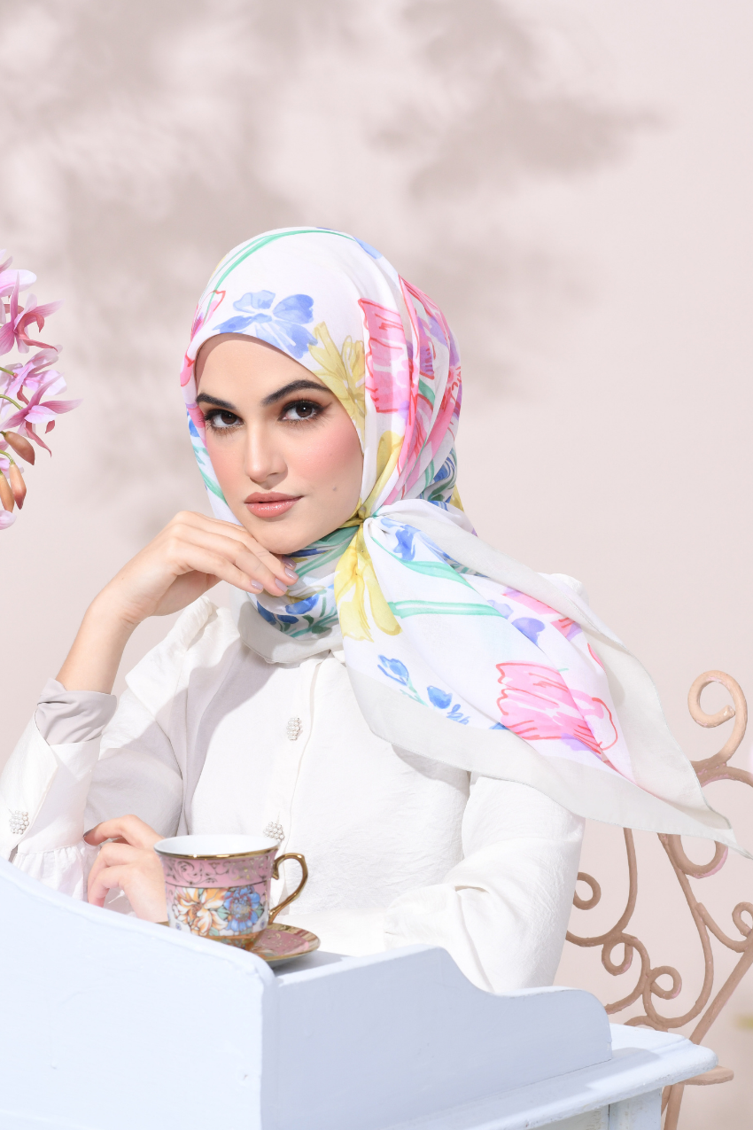 YES ( Square Scarf ) Sweetheart in Cotton Bawal (Appreciate )