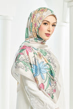 YES ( Square ) Wild Blooms Mixed Satin Silk - Laila